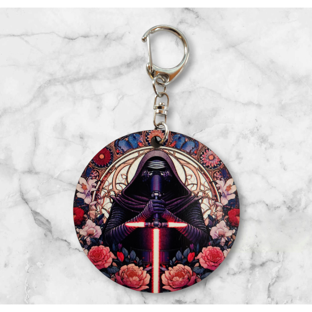 Kylo Ren Star Wars Floral Keychain Bag Clip